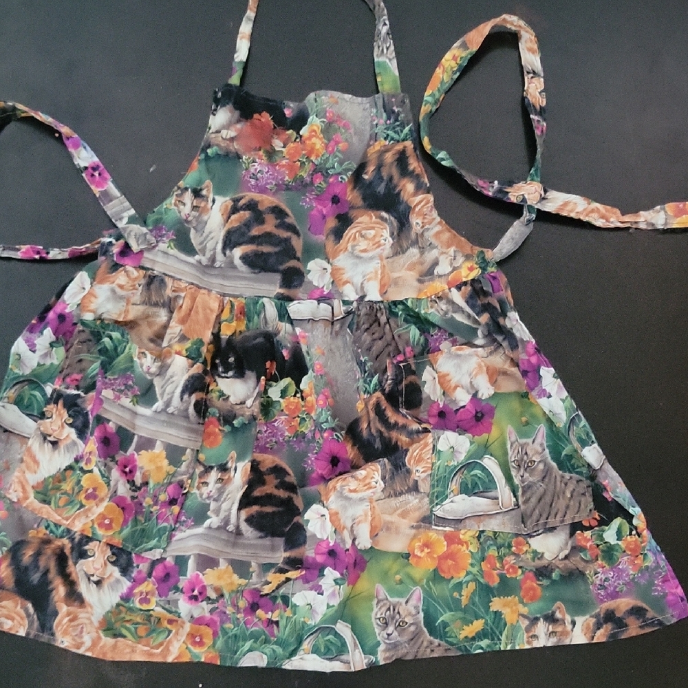 Colorful Cat and Floral Print Kids Diaper Cover